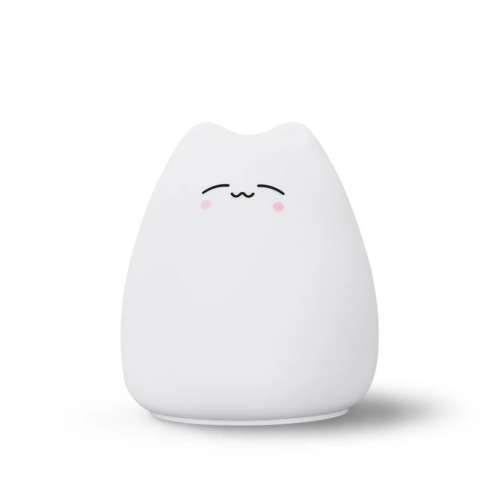 🐱 Mini Lampka Nocna Kotek – Dotykowa LED 7 Kolorów | Prezent Idealny